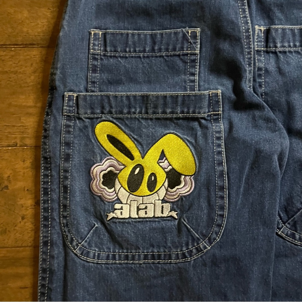 Y2K Baggy Alabs Jnco Look Alike Jeans - Picture 4 of 6